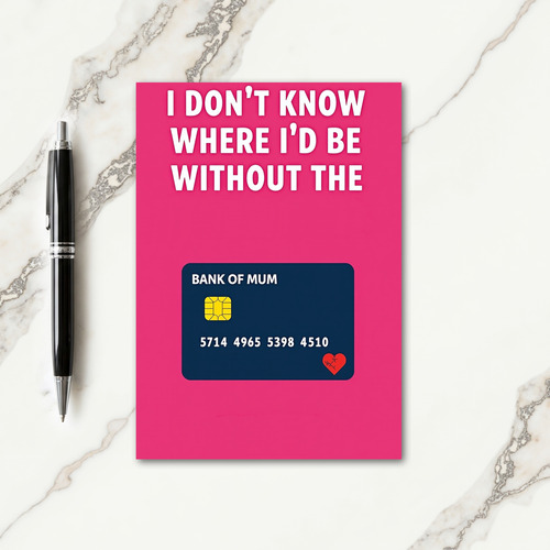 Thank You Mum Credit Card