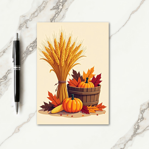 Thankful Autumn Bounty Card