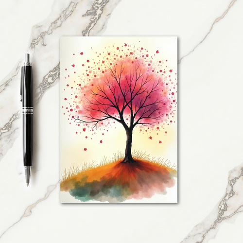 Thankful Pink Foliage Card thumbnail