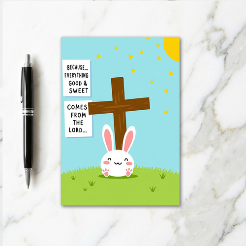 Thankful Rabbit Blessing Card