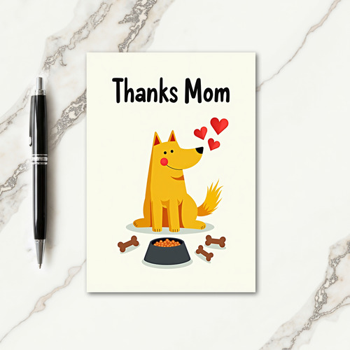 Thanks Mom Dog Art Card