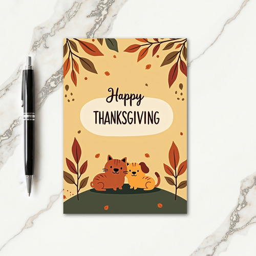 Thanksgiving Animal Pals Card