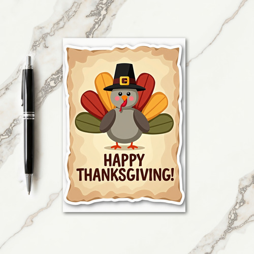Thanksgiving Autumn Feather Card