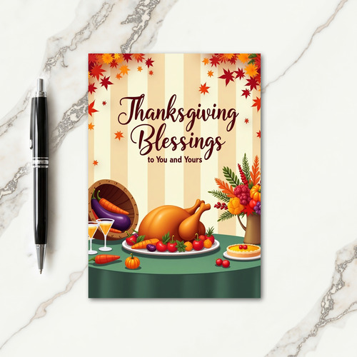 Thanksgiving Blessings Feast Card