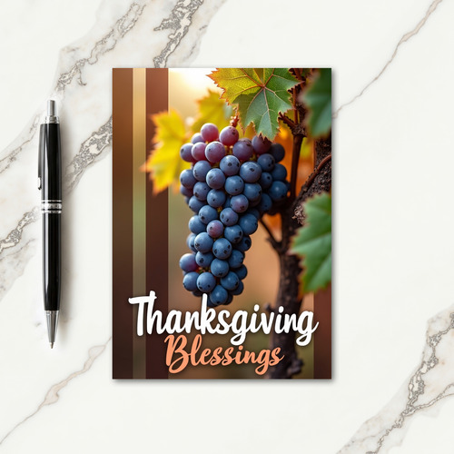 Thanksgiving Blessings Vine Card