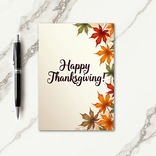 Thanksgiving Fall Foliage Card