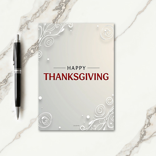 Thanksgiving Floral Elegance Card thumbnail