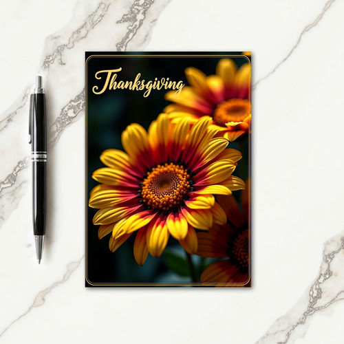 Thanksgiving Golden Bloom Card