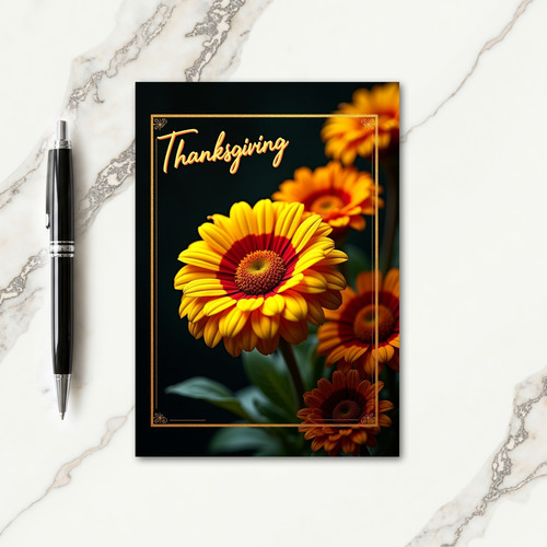 Thanksgiving Golden Frame Card