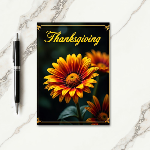 Thanksgiving Golden Petals Card