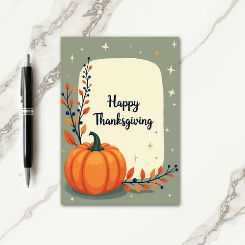 Thanksgiving Harvest Blessings Card thumbnail