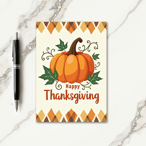 Thanksgiving Harvest Gourd Card