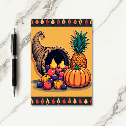 Thanksgiving Horn Of Plenty Card