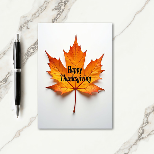 Thanksgiving Maple Leaf Card