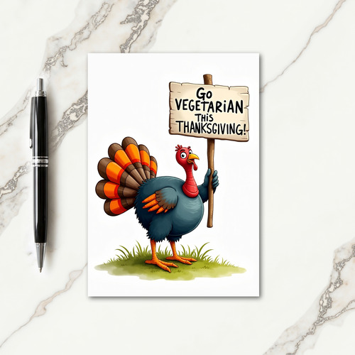 Thanksgiving Vegetarian Choice Card