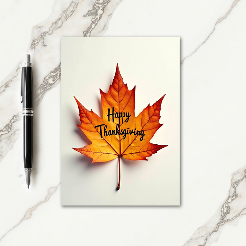 Thanksgiving Vibrant Maple Card