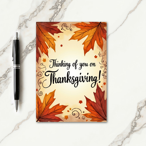 Thinking Of You Autumnal Card thumbnail
