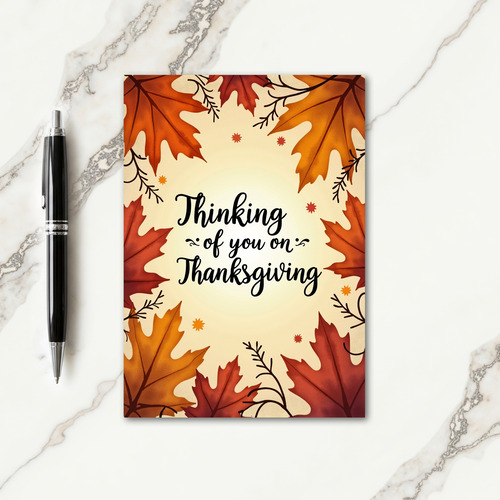 Thinking Of You Thanksgiving Card