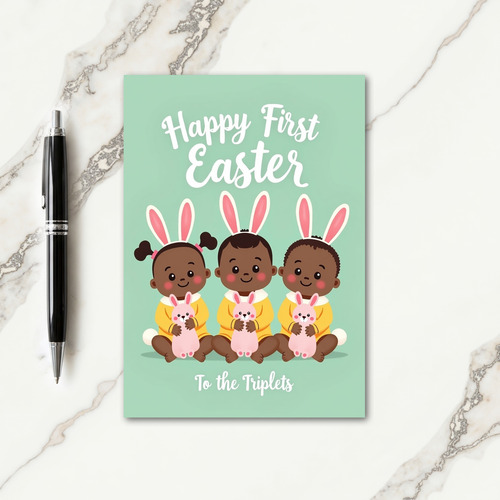 Three Babies Celebrate Card
