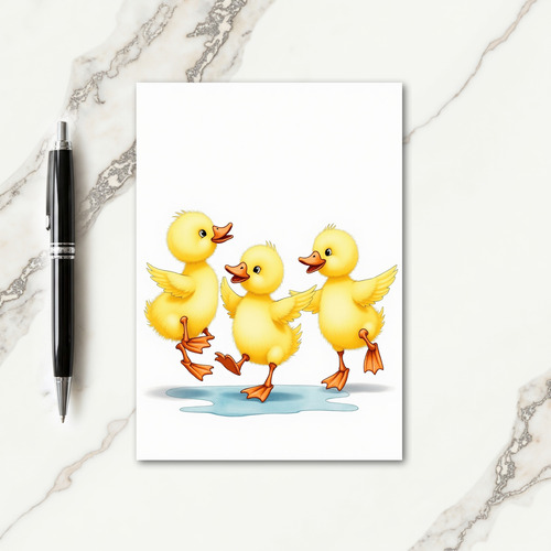 Three Cute Chicks Splash Card