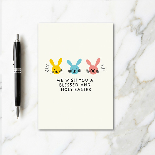 Three Funny Bunnies Easter Card
