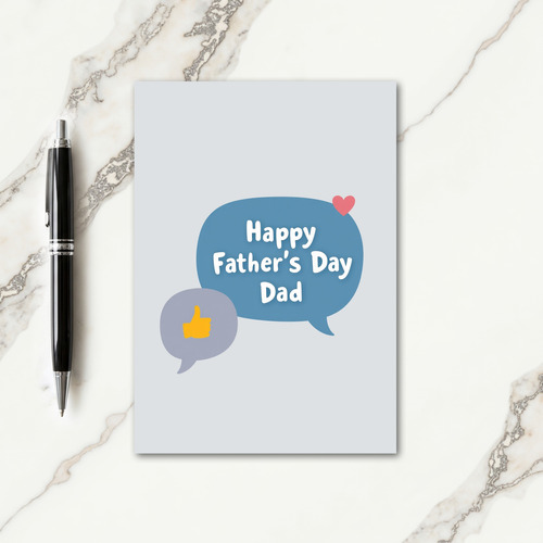 Thumb Up Fathers Day Wish Card