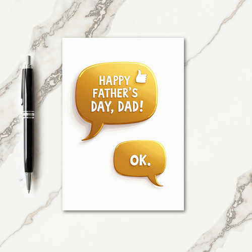 Thumbs Up Fathers Day Wish Card