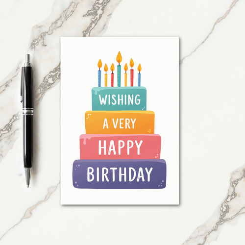 Tiered Cake Birthday Art Card