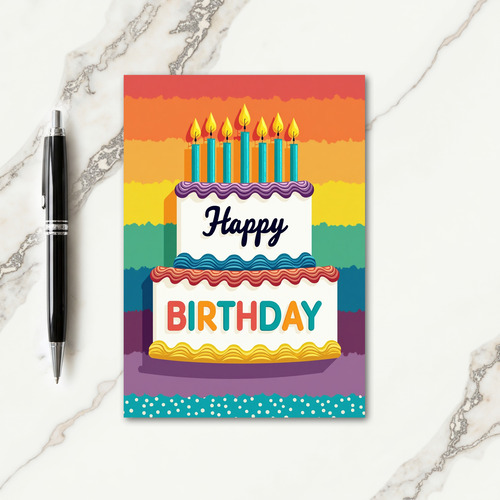 Tiered Cake Birthday Card