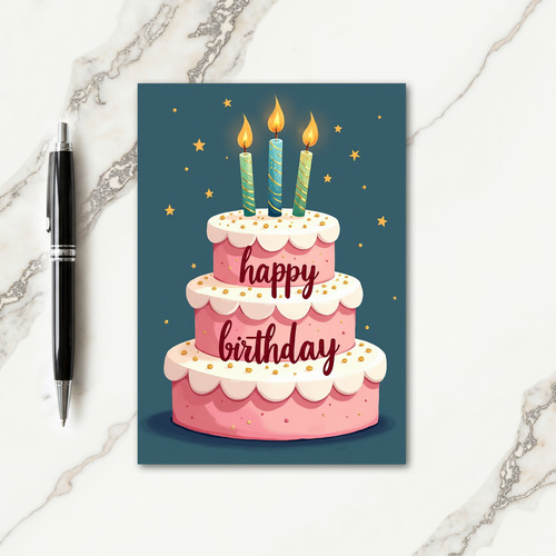 Tiered Cake Celebration Card