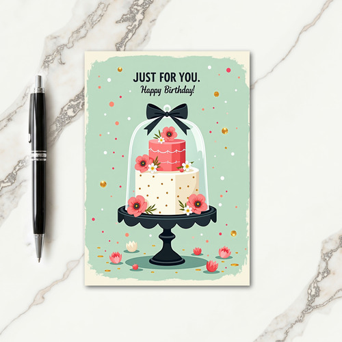 Tiered Glitter Birthday Card