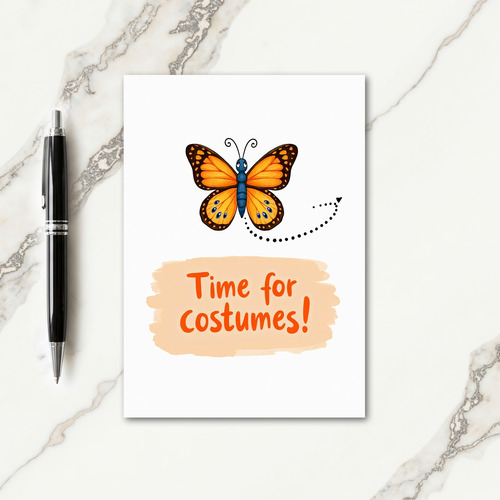 Time For Costumes Butterfly Card