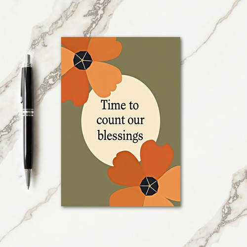 Time To Count Blessings Card