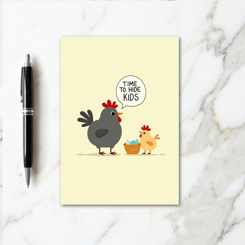 Time To Hide Kids Art Card