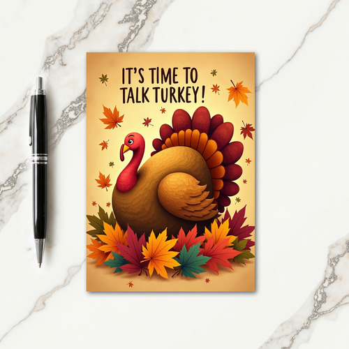 Time To Talk Turkey Festive Card