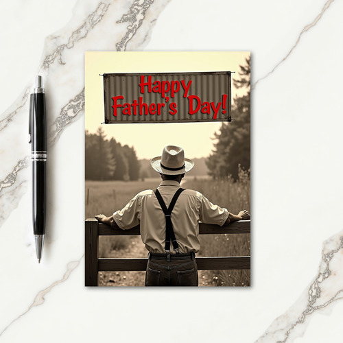 Timeless Fathers Day Scene Card