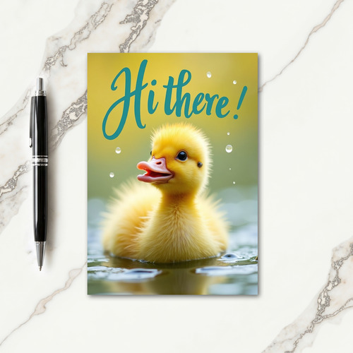 Tiny Yellow Bird Greeting Card