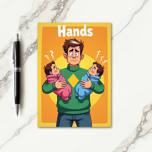 Tired Dads Fathers Day Art Card