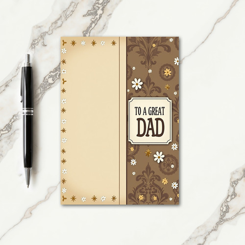 To A Great Dad Starburst Card