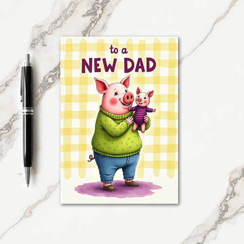 To A New Dad Art Design Card