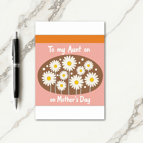 To Aunt Floral Mothers Day Card
