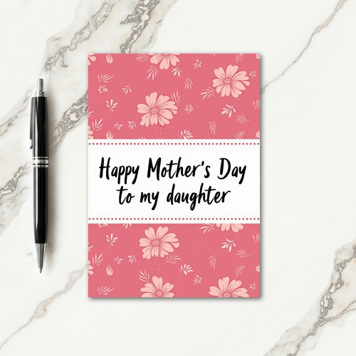 To Daughter Mothers Day Banner Card