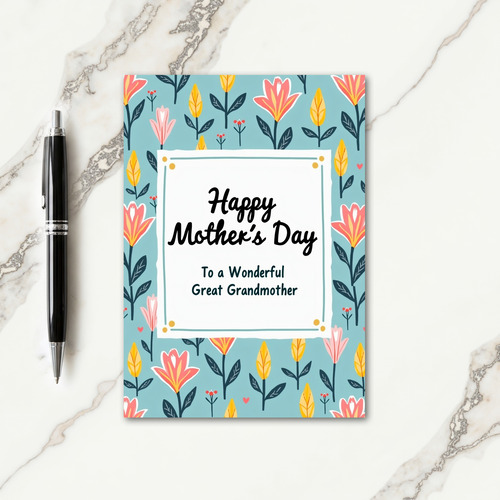 To Great Grandma Mothers Day Card