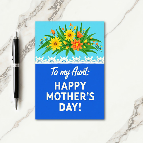 To My Aunt Happy Day Message Card