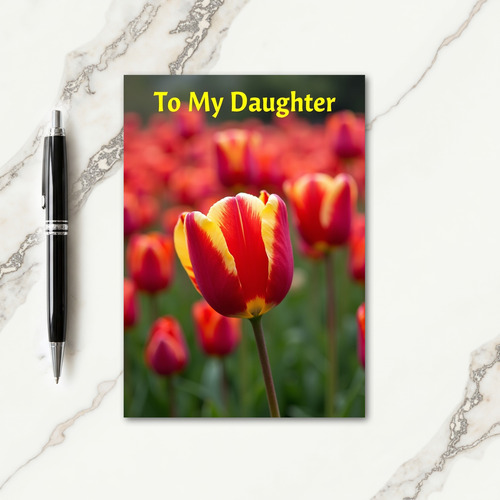 To My Daughter Floral Card