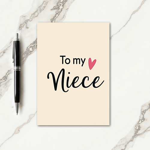 To My Niece Affection Card