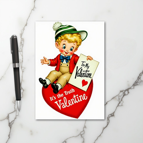 To My Vintage Valentine Boy Card