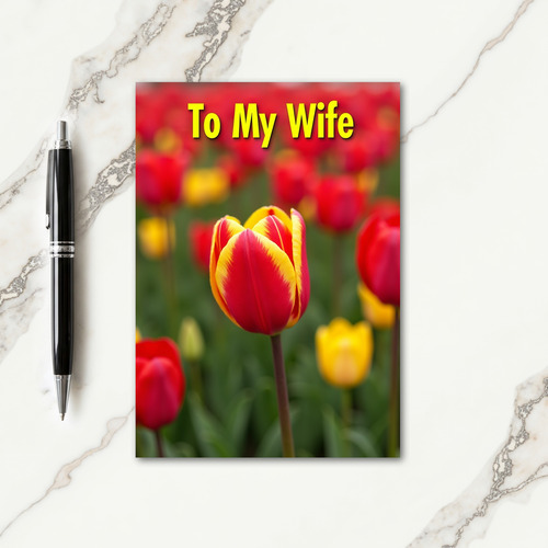 To My Wife Flower Card