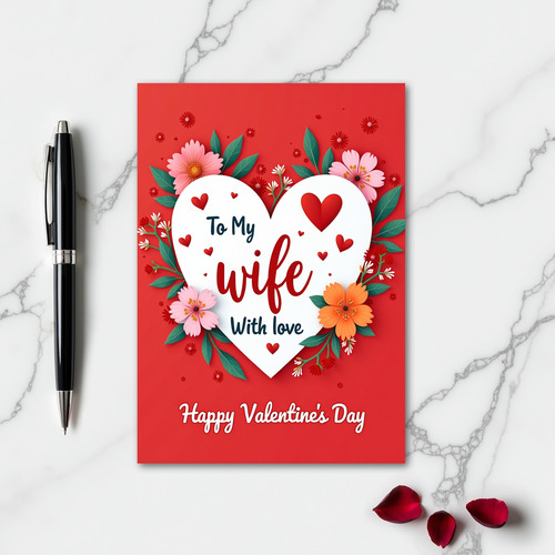 To My Wife Valentines Day Card