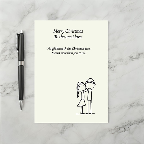 To The One I Love Christmas Card
